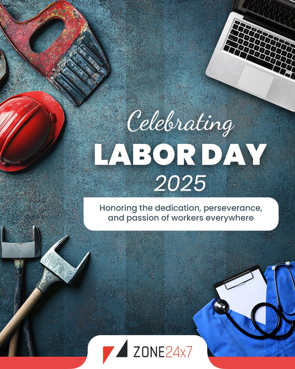 Happy #LaborDay!

Today, we celebrate the dedication and hard work that drive progress, success, and innovation.

Let’s honor the workers who make the impossible possible and continue striving for excellence in everything we do.

#Zone24x7 #BestEngineeeringTalent