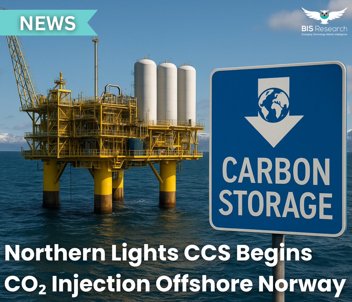 The Northern Lights project led by <a href="/Equinor/">Equinor</a> <a href="/Shell/">Shell</a> &amp; <a href="/TotalEnergies/">TotalEnergies</a> begins injecting CO₂ at 2600 m depth. With Phase 1 capacity 1.5 Mtpa expansion plans target scalable carbon storage solution.

#northernlights #carbonneutral #totalenergies #CCUS  #sustainableenergy #GreenTech