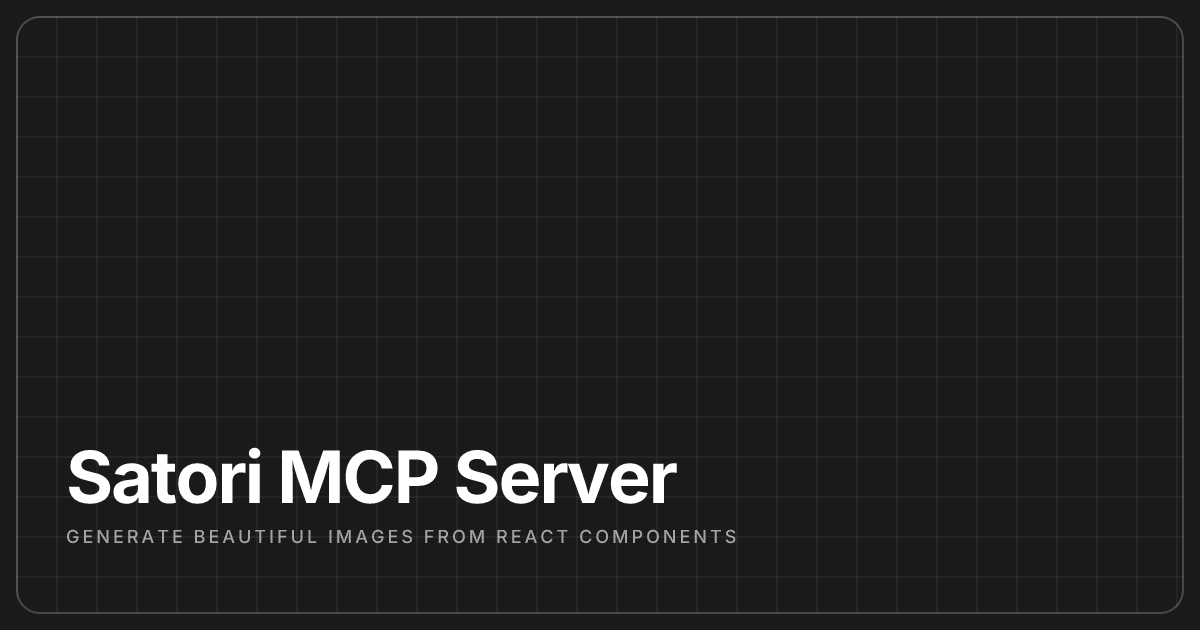 Ever wonder how startups create those great-looking images for their website and blog posts? 🖥️

Well, we just open-sourced our MCP server built on <a href="/vercel/">Vercel</a> Satori and <a href="/xmcp_dev/">xmcp</a>, giving Claude, Cursor, or your favorite LLM, super-powered design skills.