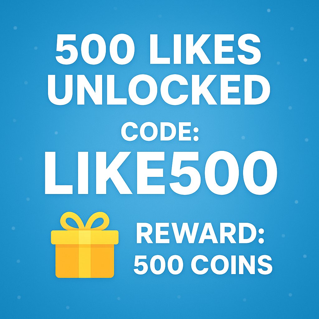 Md5GameStudio's tweet photo. 🎉 500 Likes Milestone Reached!
Use server code: LIKE500 to claim 200 Coins!  (valid for 7 days)
👉 Next code unlocks at 2000 Likes 
👍 Keep supporting! https://t.co/fWgWvLUD0W
