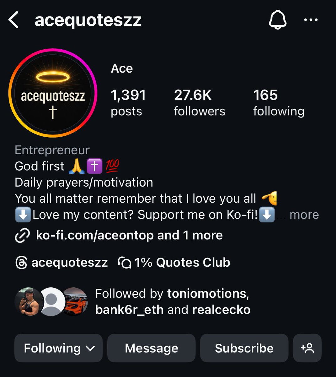 drctrp's tweet image. back in 2022 i ran up an IG page to 3m views in 30 days (peak)

did it with my boy @acequoteszz he edited everything for me and put me on to the method

if you need videos edited for a solid price hit him up. AI cant cook like him

highly recommend