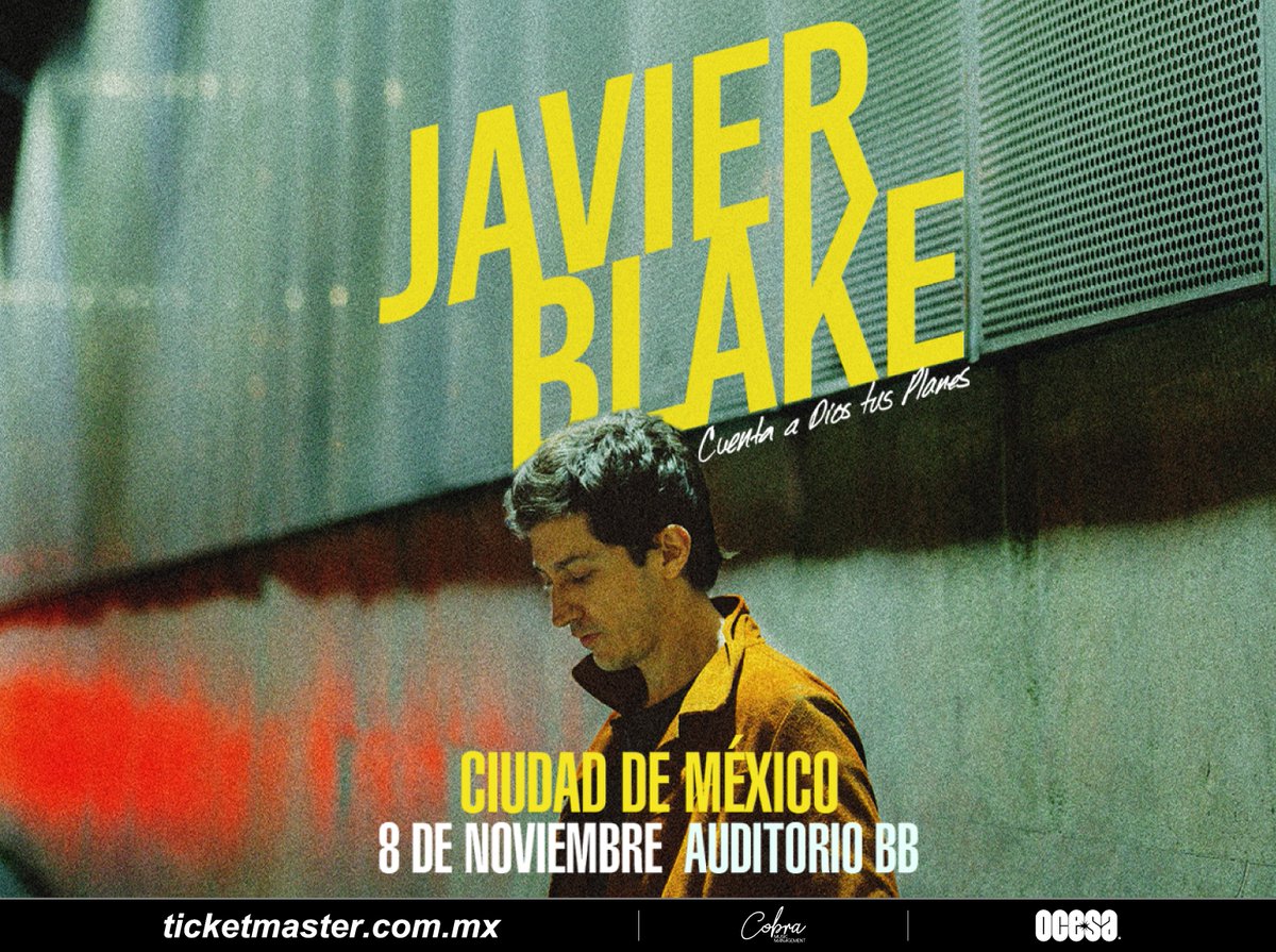 Blanca Lechuza 🦉 (@blancalechuza) on Twitter photo En noviembre, la gira 'Cuenta A Dios Tus Planes' llevará a <a href="/JavierBlake/">JAVIER BLAKE</a> llegará al escenario del Auditorio BB.
Conoce los detalles de su presentación: n9.cl/blake-bl
#JavierBlake #CuentaADiosTusPlanes #AuditorioBB En noviembre, la gira 'Cuenta A Dios Tus Planes' llevará a <a href="/JavierBlake/">JAVIER BLAKE</a> llegará al escenario del Auditorio BB.
Conoce los detalles de su presentación: n9.cl/blake-bl
#JavierBlake #CuentaADiosTusPlanes #AuditorioBB