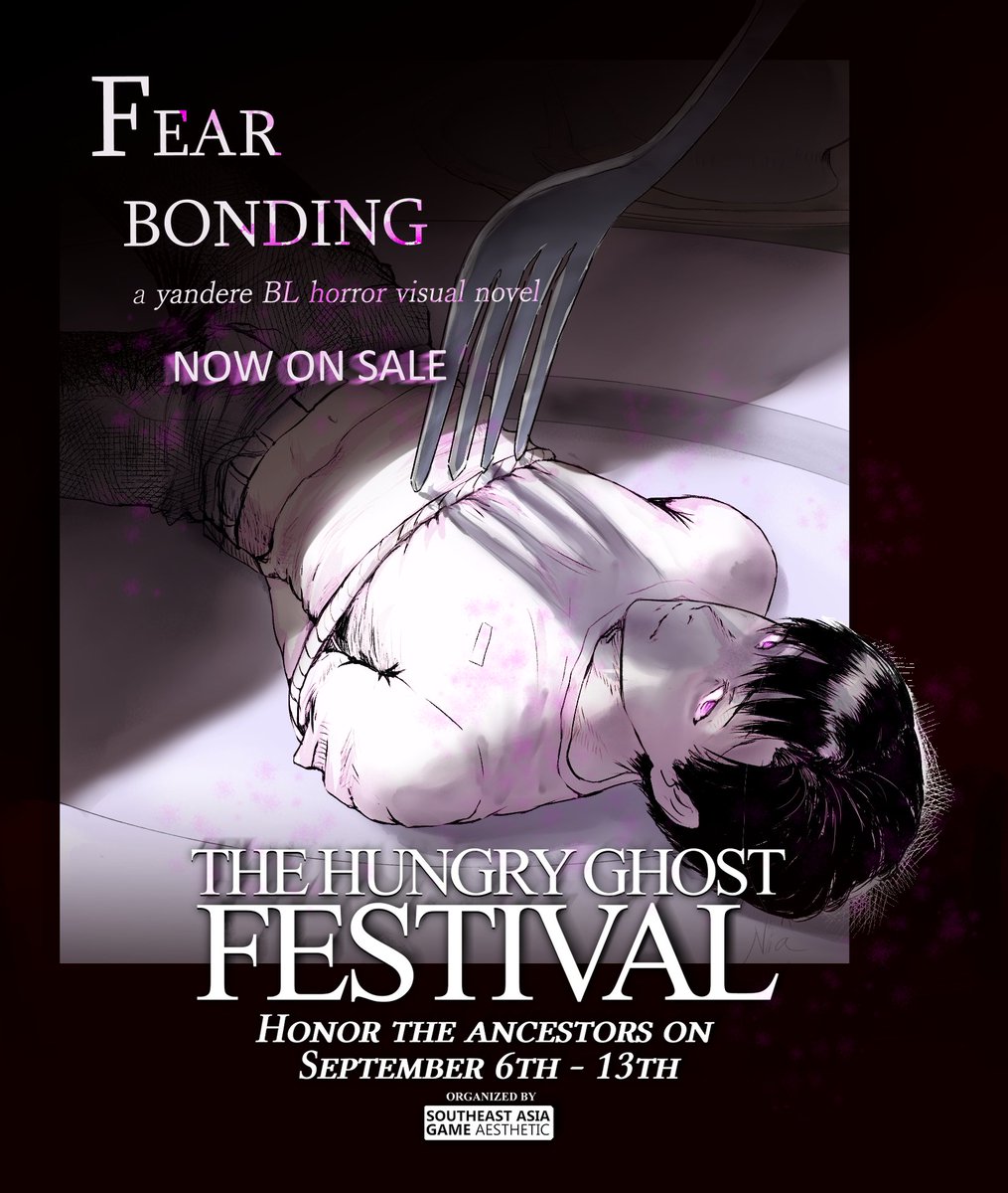 ❤️Time for some toxic love! 🗡️

Fearbonding, our yandere BL horror visual novel, is NOW ON SALE during the The Hungry Ghost Festival!

Devour fear as the demonic Hinata and tame the deranged Yandere Kosuke to harvest more fear!

store.steampowered.com/app/2871980/Fe…