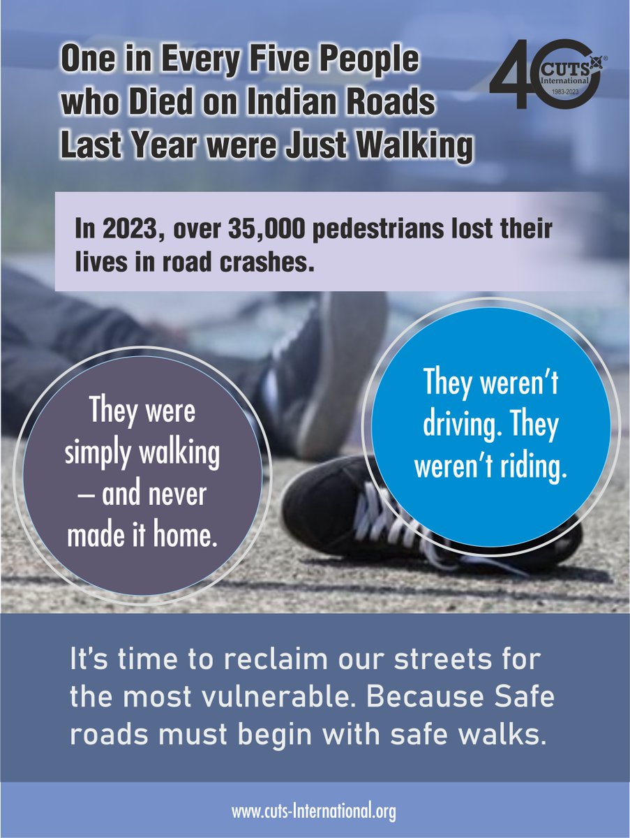 Over 35,000 pedestrians lost their lives last year. Let’s prioritise them -  safe roads must begin with safe walks.

<a href="/MORTHIndia/">MORTHINDIA</a> <a href="/RajGovOfficial/">Government of Rajasthan</a> <a href="/RSRTC_OFFICIAL/">RSRTC Raj.</a> <a href="/grspartnership/">Global Road Safety Partnership</a>  <a href="/RoadSafetyNetwk/">Road Safety Network</a> <a href="/WHO/">World Health Organization (WHO)</a>  <a href="/RoadSafetyNGOs/">Road Safety Alliance</a> <a href="/kalita_mp/">Bhubaneswar Kalita MP</a>  <a href="/nitin_gadkari/">Nitin Gadkari</a> <a href="/BhajanlalBjp/">Bhajanlal Sharma</a> <a href="/hdmalhotra/">Harsh Malhotra</a>