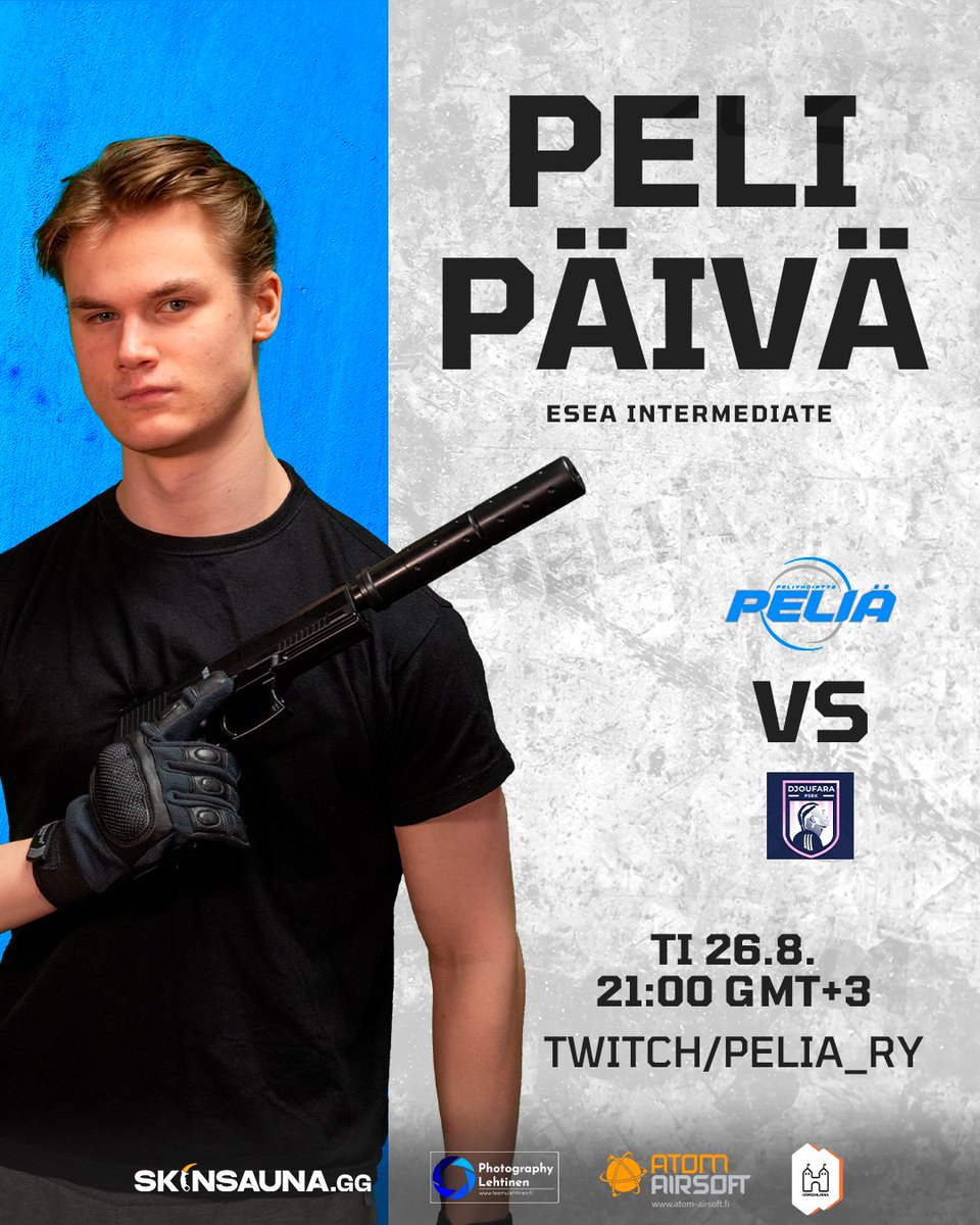 🔵PELIPÄIVÄ🔵

ESEAn runkosarja päättyy tällä viikolla!🔥 Toiseksi viimeinen runkosarjaottelu luvassa tänään klo 2100💥

🏆ESEA Intermediate
🕘21:00
📺twitch/pelia_ry
🎙 <a href="/lehtinent_/">Fuliq</a>
📞Haastattelussa FyyZioN
📸Kuva yhteistyössä <a href="/AtomAirsoft/">Atom Airsoft</a> kanssa

#esportsfi #PELIÄ