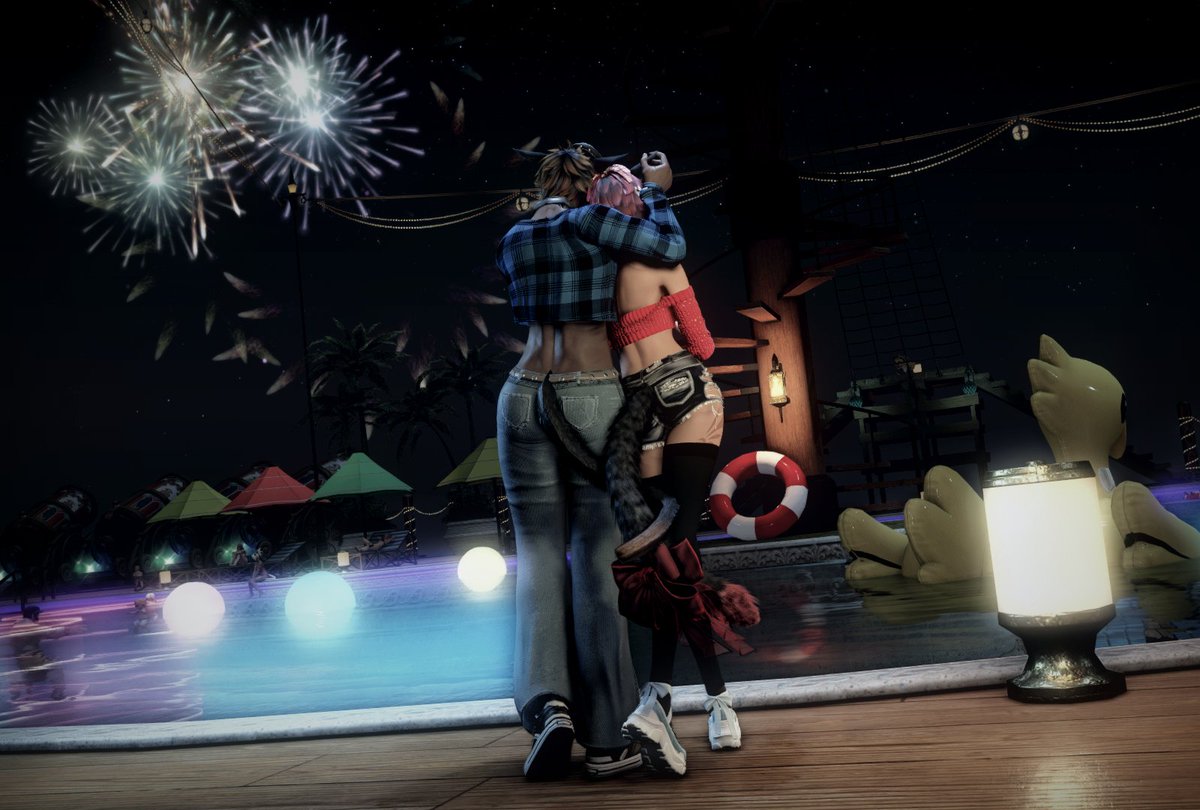 All these fireworks, yet <a href="/Ondanya_ffxiv/">Danya 👻✨️</a> shines brightest.

#FFXIV | #FF14 | #gposers | #miqote