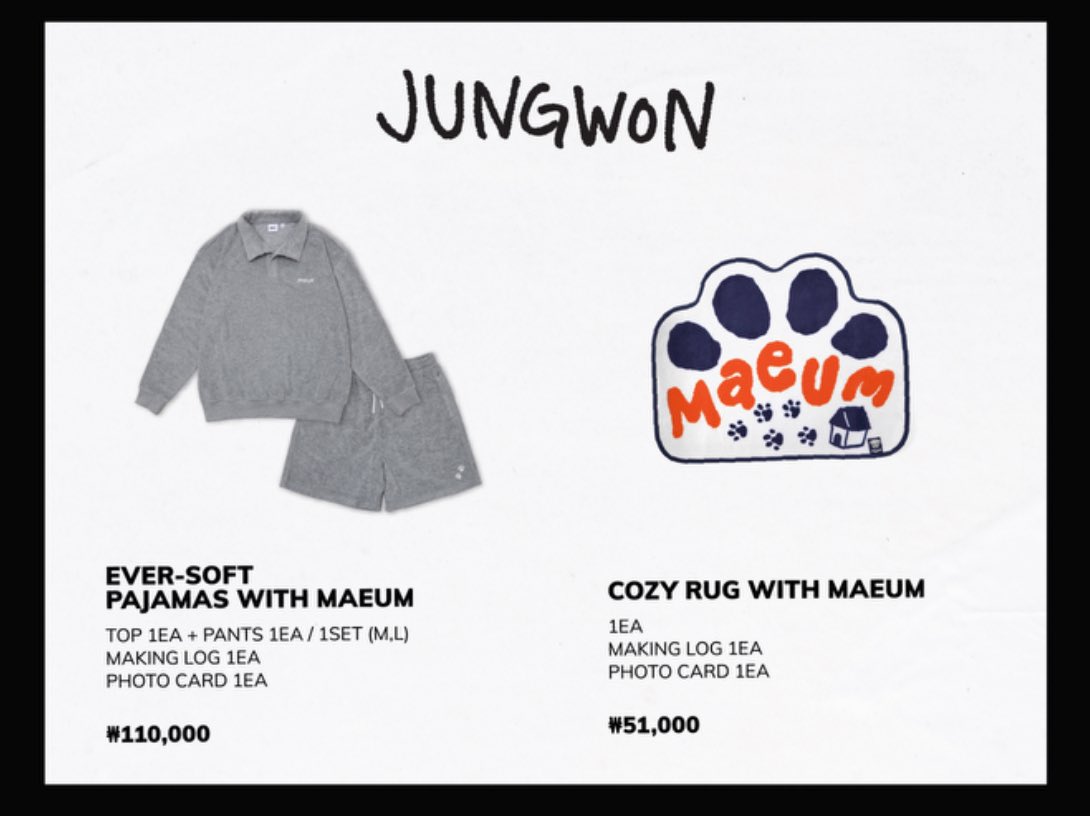 ルームウェア・パジャマ JUNGWON EVER-SOFT PAJAMAS WITH MAEUM