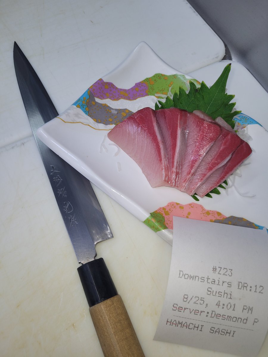 chefkevh's tweet image. #sashimi #hamachi #sushichef