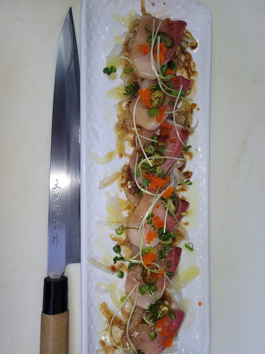 chefkevh's tweet image. #Hamachi #carpaccio #sushichef
