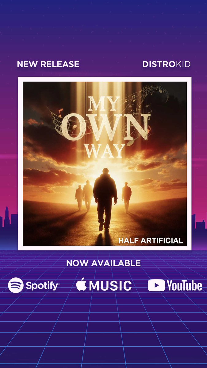 ArtificialHalf's tweet image. .✨ My Own Way is the new single by Half Artificial — an anthem of freedom, friendship, and authentic love.
🎧 Listen now on all streaming platforms ➡️ distrokid.com/hyperfollow/ha…
#HalfArtificial #MyOwnWay #OutNow