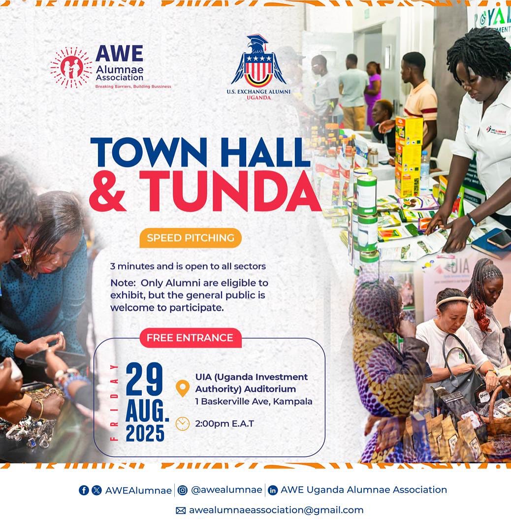 AweAlumnae's tweet photo. 📣 INVITED!
🚀 Town Hall & Tunda Speed Pitching
🗓️ Fri, 29 Aug 2025
📍 UIA Auditorium, 1 Baskerville Ave, Kampala
⏰ 2:00 PM EAT
✨ FREE ENTRANCE
🔖 Note: Alumni can exhibit, but everyone is welcome to attend, share, & connect.
#AWETunda #AWEinUganda #AWEnergised https://t.co/lzMEsP3OLc