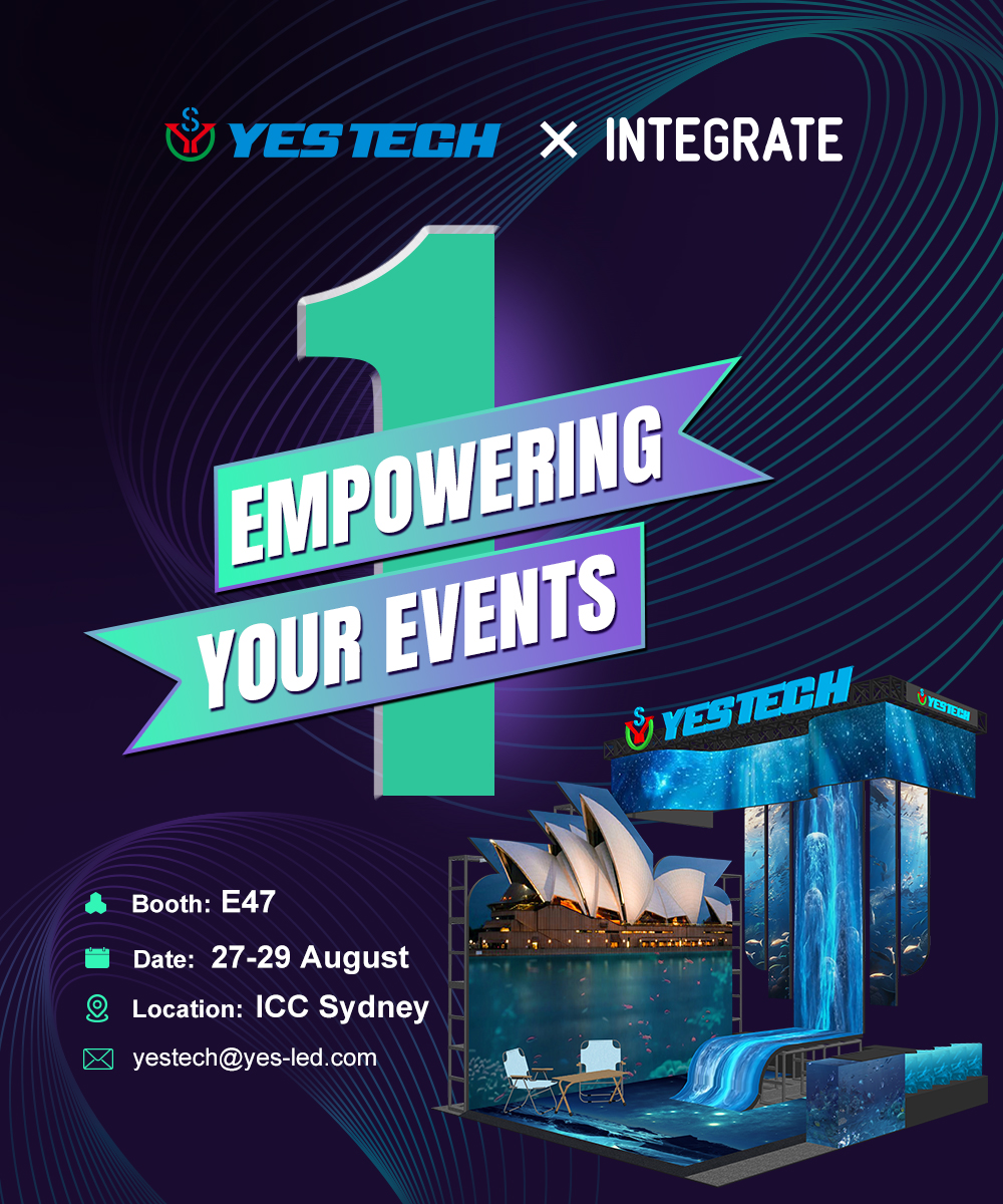 YESTECH_LED's tweet image. Countdown Alert: Only 1 Day until Integrate Expo 2025 kicks off in Sydney!
YES TECH is bringing stunning LED solutions, bold creativity, and endless stage possibilities — all waiting for you at Booth E47.
Let’s make Sydney shine together!
#YESTECH #LEDdisplay #LEDWall #Exhibition