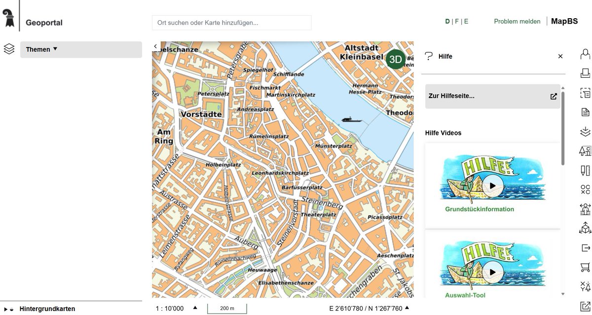 GeoPortalBS's tweet image. Du nutzt unsere Onlinekarten map.geo.bs.ch  #MapBS? Hilfe findest du hier bs.ch/bvd/grundbuch-… zu:
- Orientierung und Navigation
- Auswahl und Anzeige
- Abfragen und Werkzeuge
- Verlinkung und Weitergabe 
- Parametrisierter Aufruf / MapBS als iframe