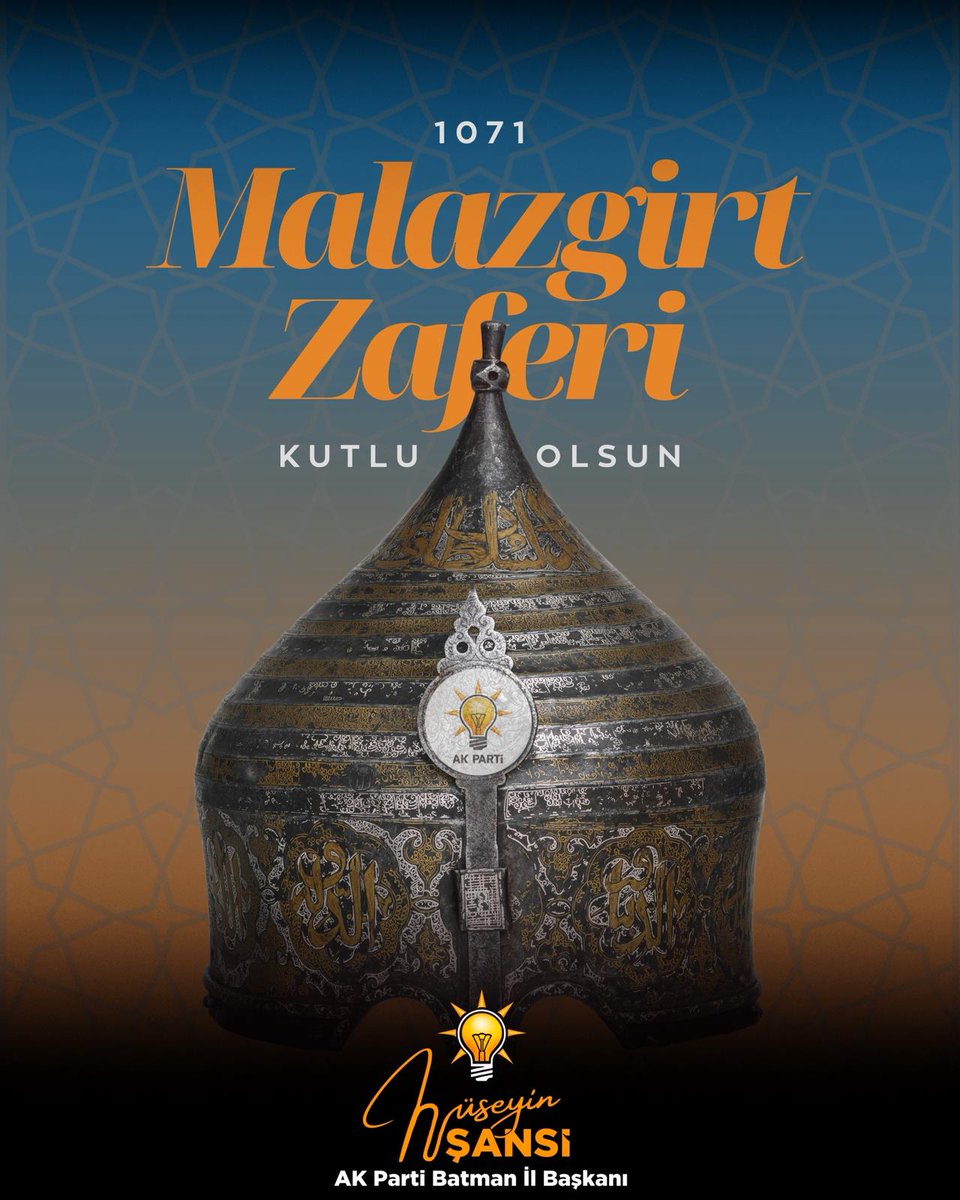 Malazgirt; Kürt’ün, Türk’ün, Arap’ın omuz omuza verip, tarihe mühür vurduğu gündür.
O gün bizi bir araya getiren kardeşlik ruhu, bizi bugünlere getirmiş, yarınlarımıza umut olmuştur...

#MilliZaferHaftası
#MalazgirtZaferi #DestanınAdıZafer #1071MalazgirtZaferi