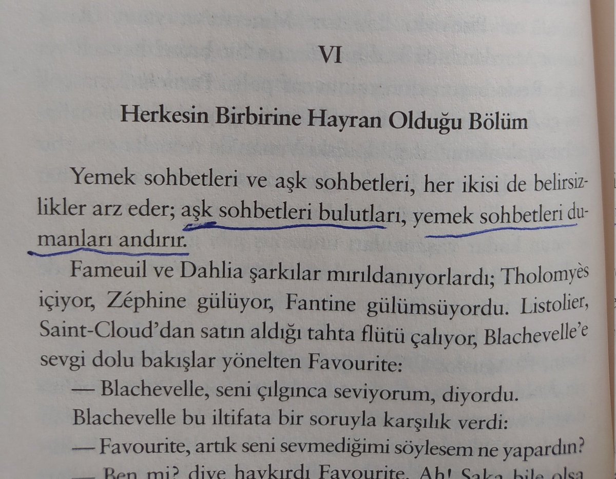 "Aşk sohbetleri bulutları, yemek sohbetleri dumanları andırır."
Victor Hugo-Sefiller I
24 basım, Türkiye İş Bankası Kültür Yayınları, s.160
#sefiller #victorhugo