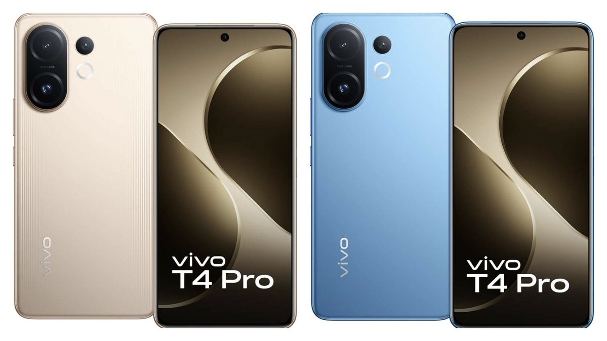Aryan Agrawal (@techaryan2610) on Twitter photo #vivoT4Pro5G Launched in India🇮🇳 at
₹27,999❗
Gets:-
⏺️ 6.77" FHD+ 120Hz Quad Curved AMOLED Display
⏺️ 50MP (OIS)+ 50MP+ 2MP Rear Cameras
⏺️ 32MP Selfie
⏺️ Snapdragon 7 Gen 4 Processor
⏺️ LPDDR4X, UFS 2.2
⏺️ Android 15
⏺️ 6500mAh Battery & 90W Charging
<a href="/Vivo_India/">vivo India</a>
#vivoT4Pro #vivoT4Pro5G Launched in India🇮🇳 at
₹27,999❗
Gets:-
⏺️ 6.77" FHD+ 120Hz Quad Curved AMOLED Display
⏺️ 50MP (OIS)+ 50MP+ 2MP Rear Cameras
⏺️ 32MP Selfie
⏺️ Snapdragon 7 Gen 4 Processor
⏺️ LPDDR4X, UFS 2.2
⏺️ Android 15
⏺️ 6500mAh Battery & 90W Charging
<a href="/Vivo_India/">vivo India</a>
#vivoT4Pro