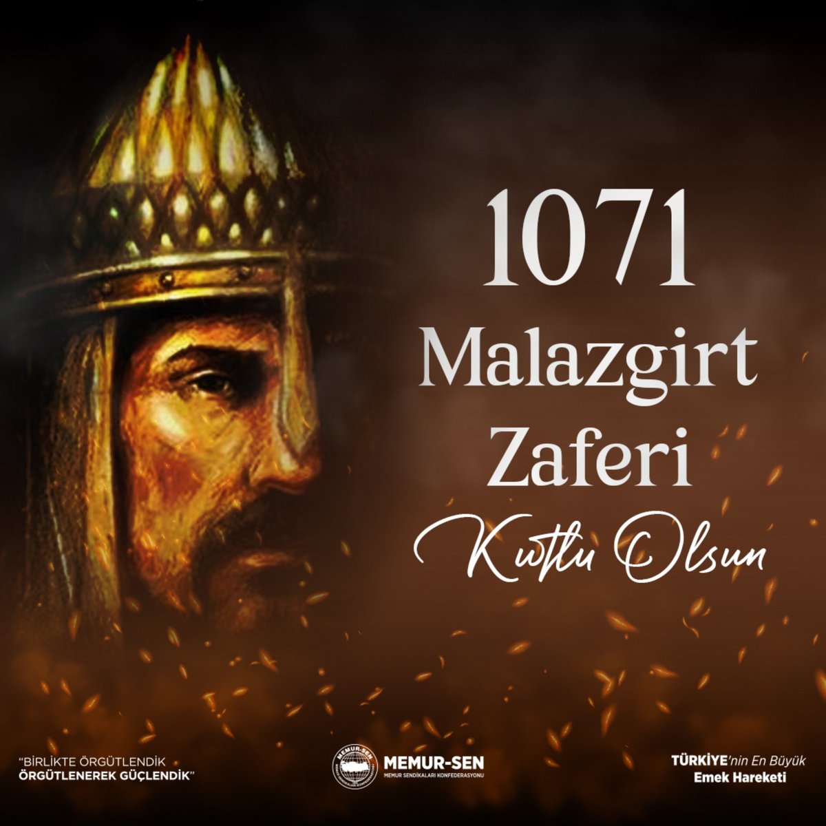 Malazgirt Zaferi, milletimizin inançla ve birlik içinde neleri başarabileceğinin en parlak nişanesidir. 954 yıl önce Sultan Alparslan ve kahraman ordusu, imanla yazdığı destanla Anadolu’yu bizlere ebedi yurt kılmıştır. Bugün de aynı ruhla; kardeşlik, adalet ve birlik mücadelemizi