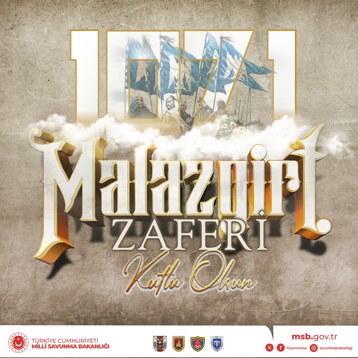 📜 1071 Malazgirt Zaferi 📜

Anadolu'yu ebedî yurdumuz kılan destansı zaferin yıl dönümünde, Sultan Alparslan ve kahraman ordusunu rahmet, minnet ve şükranla anıyoruz.

Bu topraklarda yükselen her bayrak, o gün atılan cesur adımların mirasıdır. 🇹🇷✨

#MalazgirtZaferi🇹🇷