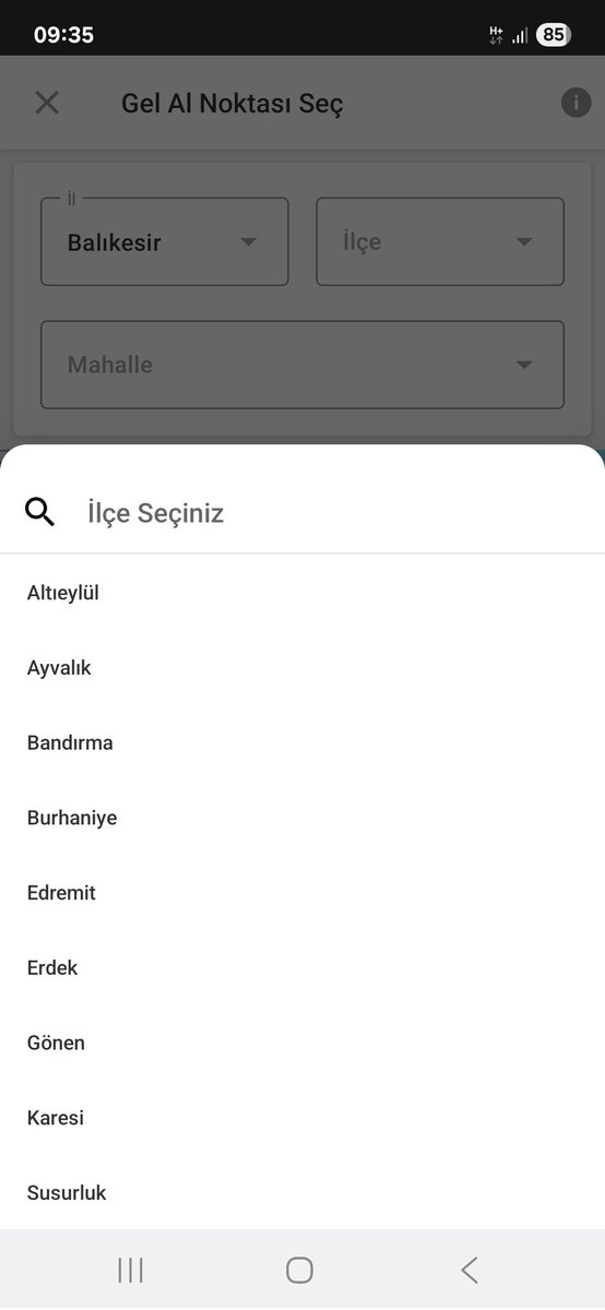 Koskoca turistik bir adada günlerdir bir "Gel al noktanız"yok! İade kargom var ve bunun için Erdeğe geçmek zorunda değilim. Balıkesirin turistik ilçelerini görüyorum fakat  Marmara neden yok günlerdir. Verdiğiniz hizmetten memnun değilim. <a href="/Trendyol/">Trendyol</a> <a href="/TrendyolDestek/">Trendyol Destek</a>