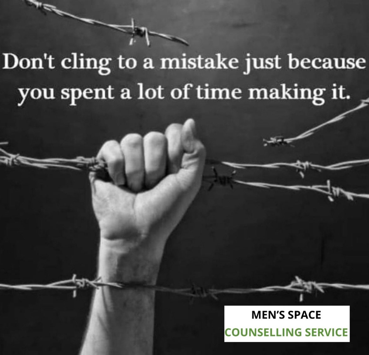 Don't cling to a mistake just because you spent a lot of time making it.  

anamcara-therapy.co.uk/contact

#southdown #newry #southarmagh #dundalk #armagh #louth