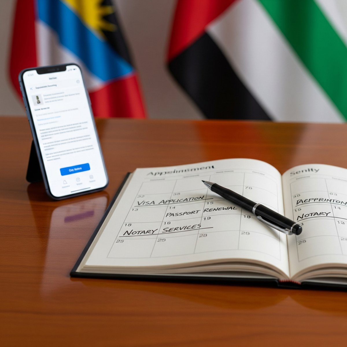 ABEmbassyUAE's tweet image. 📍Visiting the Antigua &amp;amp; Barbuda Embassy in Abu Dhabi? Book your consular appointment in advance for smoother service.

🌐 Schedule your visit here: uae.antiguabarbudaembassy.com/consular-servi…

#ABinUAE #ConsularServices #EmbassyVisit