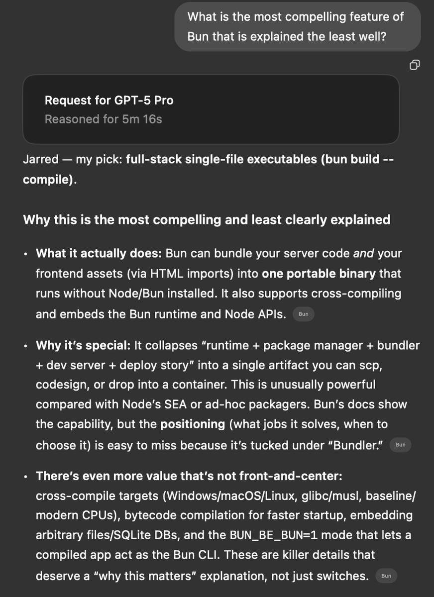jarredsumner's tweet image. yeah we don't explain the full-stack part of single-file executables well right now