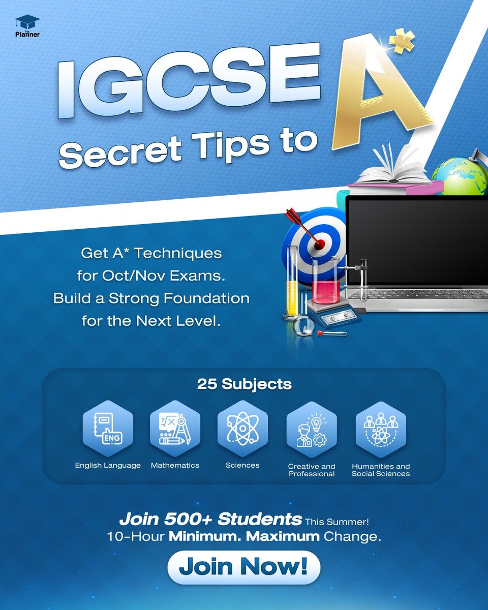 theplannertutor's tweet image. Every A* student has their secret, and now, so can you. Sharpen your 𝗜𝗚𝗖𝗦𝗘 skills and build a solid foundation for the next academic step with 𝗧𝗵𝗲 𝗣𝗹𝗮𝗻𝗻𝗲𝗿⭐️
CLICK👉🏻lin.ee/KsVDHXz
#UKAlevel #studyIGCSE #IGCSEprep #ALEVEL #IGCSE #UKAdmissions #UCAS