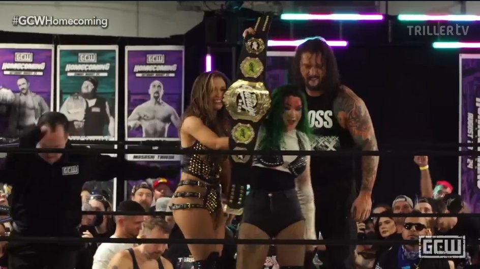 Great seeing <a href="/realKILLERkross/">Kevin Robert Kesar</a> <a href="/Lady_Scarlett13/">Scarlett Bordeaux</a> <a href="/ShotziTCB/">Shotzi</a> at #GCWHomecoming <a href="/GCWrestling_/">GameChangerWrestling</a>