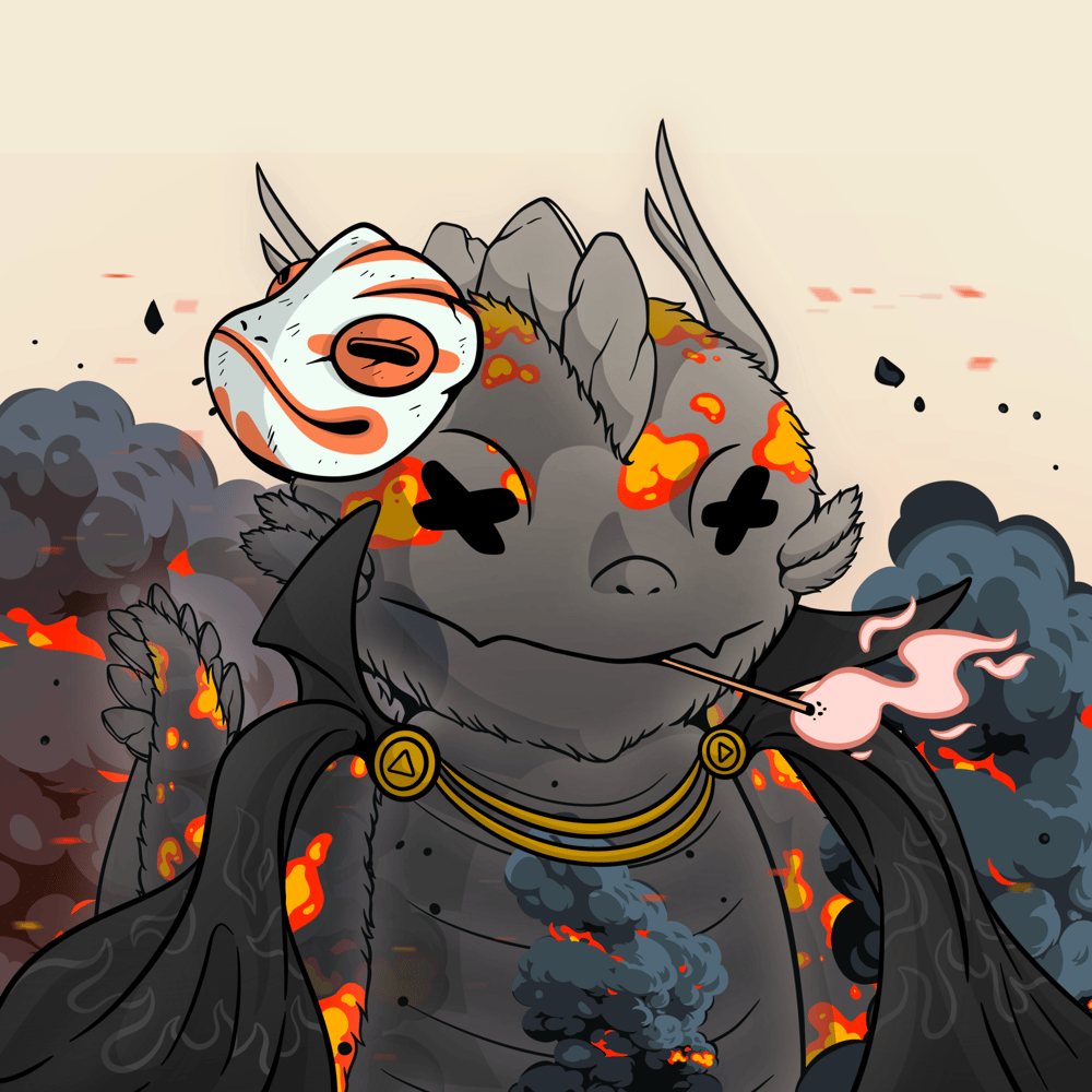 The Dark Soul: A dragon forged from fire and shadow. Transparent scales shimmer like glass over an eternal blaze, black smoke twisting and writhing as if alive. Each step shakes the void, each breath ignites forgotten magic. This is not just a creature… it is the embodiment of