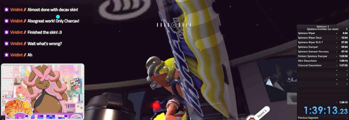 🗡️ SPLATANA IRONMAN SPEEDRUN 1:37:47 🏆

WORLD RECORD!! It's the first run of this category ever but I'm glad to do it 😭😭

Try to beat my time! &gt;:3
#compsplatoon #PinkPuffyPremiere