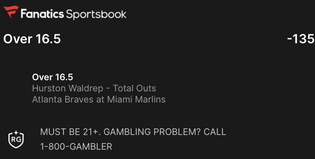 HotShot Fantasy Sports (@hotshotfantasy) on Twitter photo MLB Collab w/ <a href="/PropKitchen/">PropKitchen ๐งโ๐ณ</a> & <a href="/MattL0cks/">Matt Locks</a>
Hurston Waldrep o16.5 PO (-135 Fanatics)
Shoutout <a href="/propsdotcash/">Props.Cash</a> for the data ๐
๐: <a href="/MattL0cks/">Matt Locks</a>
Waldrep has gone over this line in all 4/4 starts this season since becoming a starter and has looked ELITE, with a 0.77 WHIP. Through MLB Collab w/ <a href="/PropKitchen/">PropKitchen ๐งโ๐ณ</a> & <a href="/MattL0cks/">Matt Locks</a>
Hurston Waldrep o16.5 PO (-135 Fanatics)
Shoutout <a href="/propsdotcash/">Props.Cash</a> for the data ๐
๐: <a href="/MattL0cks/">Matt Locks</a>
Waldrep has gone over this line in all 4/4 starts this season since becoming a starter and has looked ELITE, with a 0.77 WHIP. Through