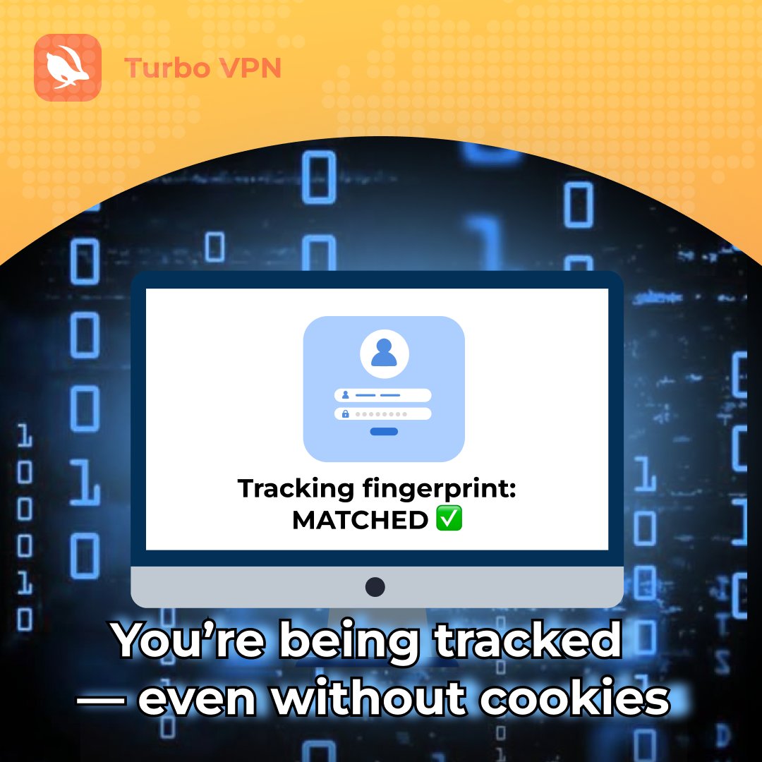turbo_vpn's tweet image. Clearing cookies won’t save you.
🧠 Fingerprinting tracks you silently.
🛡️ Use Turbo VPN to fight back.
#OnlinePrivacy #FingerprintTracking #VPNProtection #TurboVPN #CookiesAreDead #BrowserFingerprint