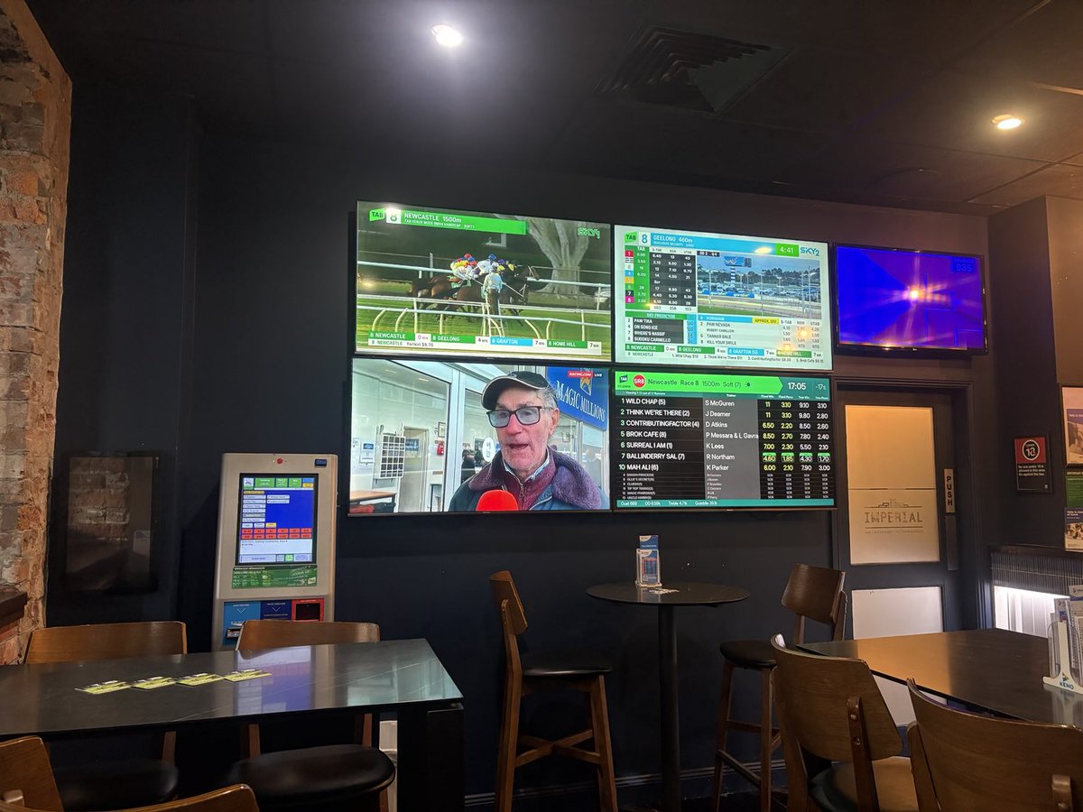 FromBourke's tweet image. ⁦@RantRacing⁩ Marc Lambourne doppelgänger being interviewed after the last at Ballarat today