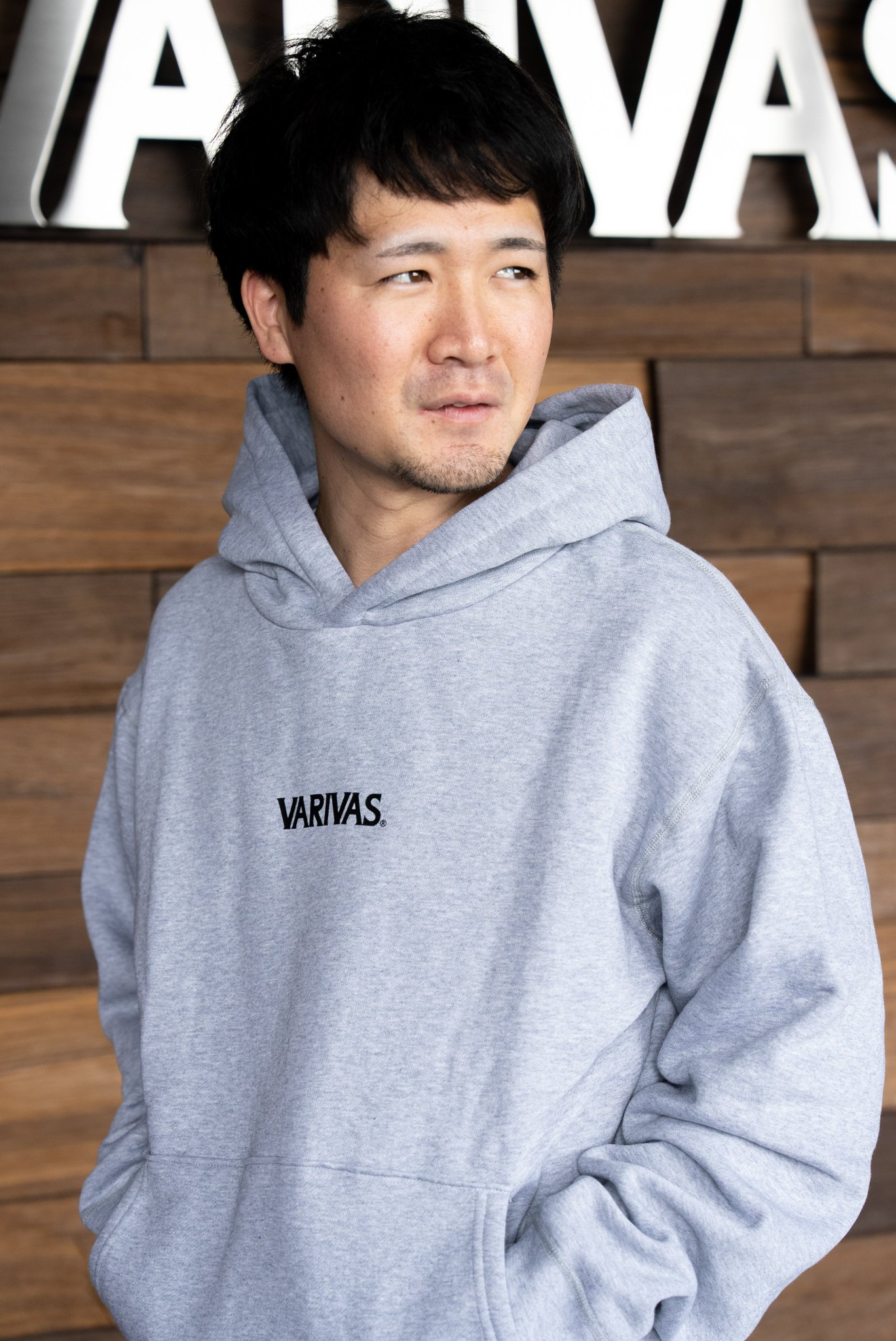 VARIVAS 公魚工房パーカー ブラックパーカー XL 公魚工房 プルオーバー