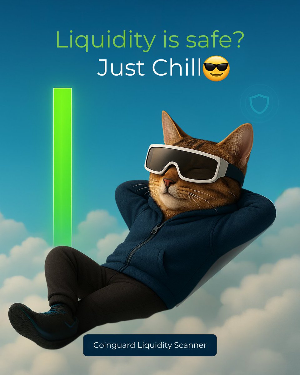 coinguardai's tweet image. 😎 Don’t stress about liquidity.
With CoinGuard Liquidity Scanner, you can just chill.
🔍 Scan in seconds → Trade safe.
#CryptoScanner #LiquidityCheck #CoinGuard