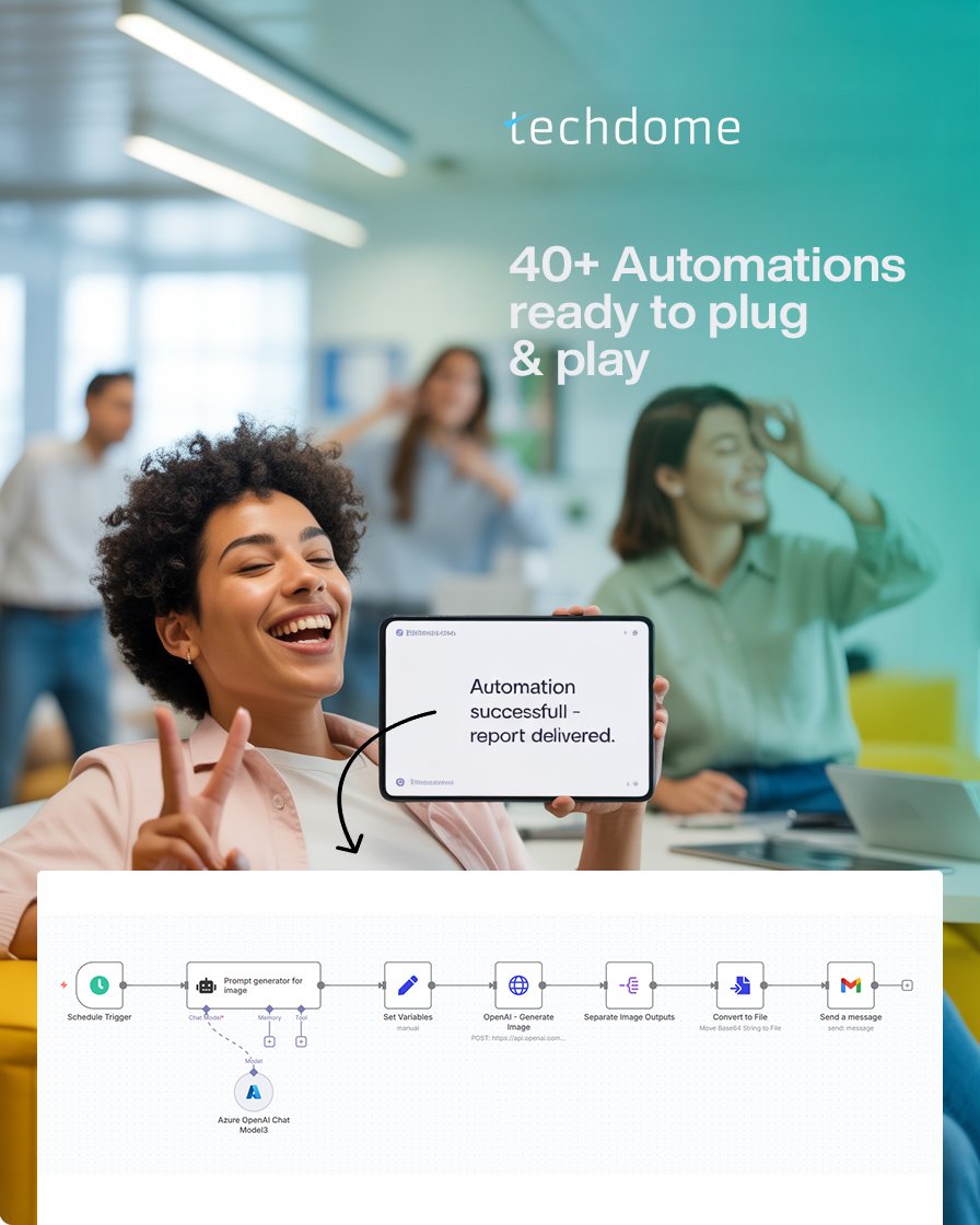 techdomesolves's tweet image. Every business has “that one task” everyone hates. For some, it’s daily sales reports. For others, it’s manual ticketing or API testing.

We get it — it’s boring, it’s repetitive, and it eats hours every week.

👉 That’s why we built Techdome Automations:
⚡ 40+ ready-to-use n8n…