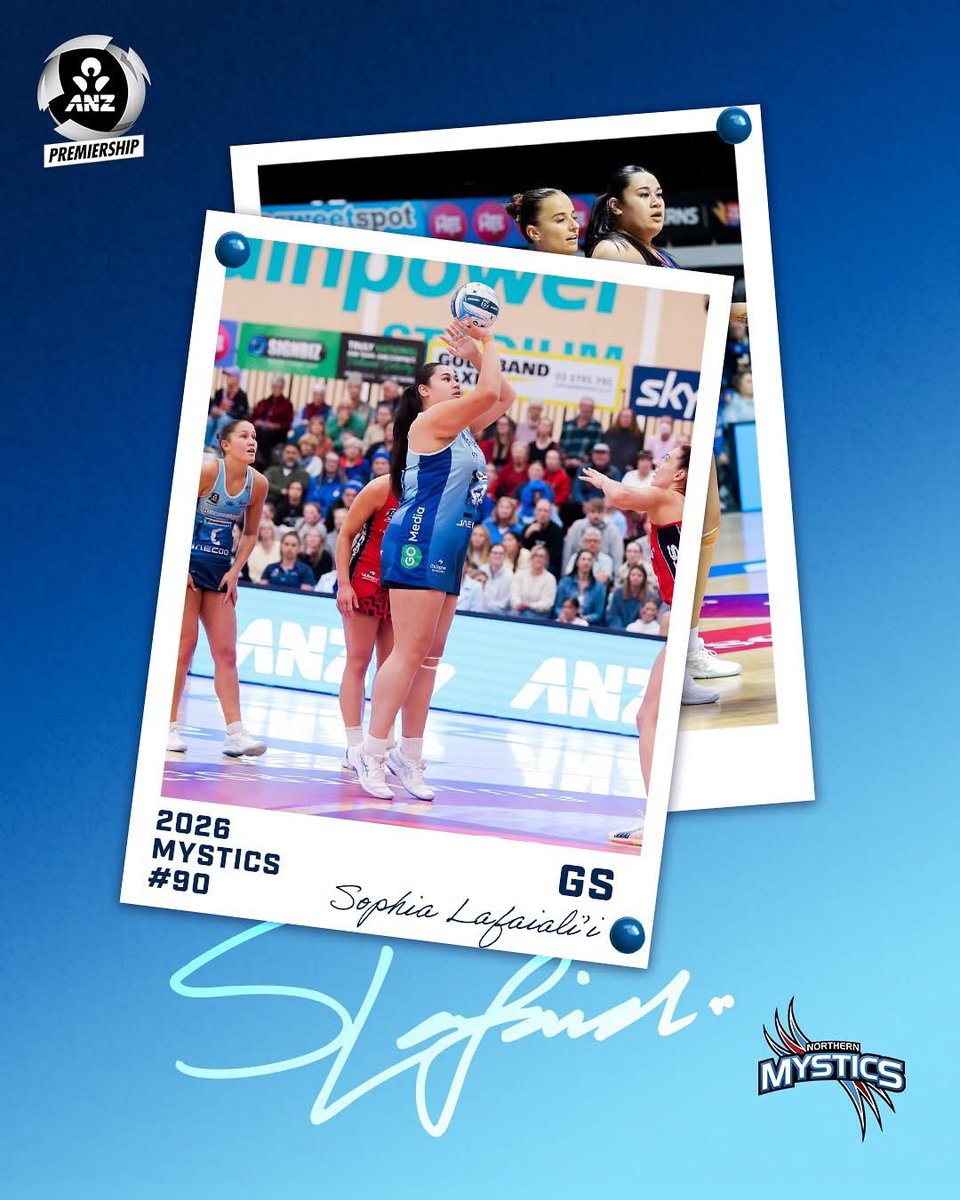 Very happy about this 😍 Maia Wilson, Filda Vui &amp; Sophia Lafaiali’i are the Mystics shooters for 2026 💙 #ANZPSignings #netballchaos