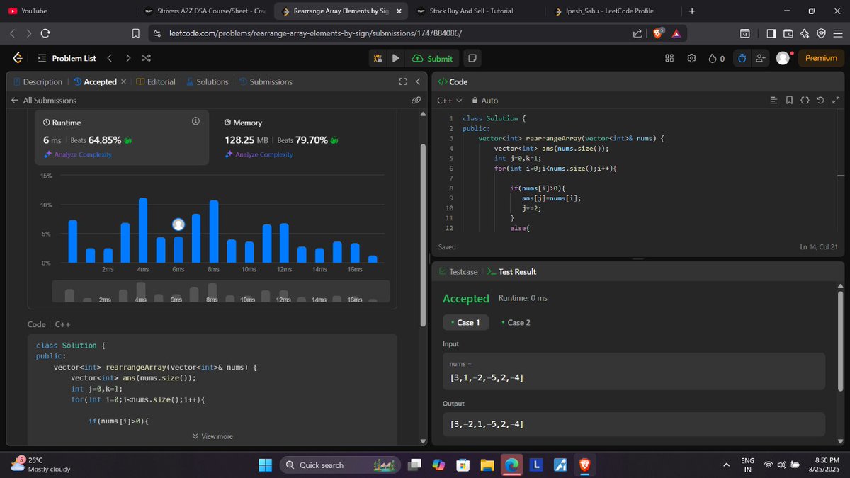 sahu_ipesh's tweet image. Day 5 of #100daysofcode

-&amp;gt; Solved Rearrange Array Elements by Sign on LeetCode. 

-&amp;gt; Designed a Login Page with HTML &amp;amp; CSS .

#buildinpubic #WebDevelopment #dsa