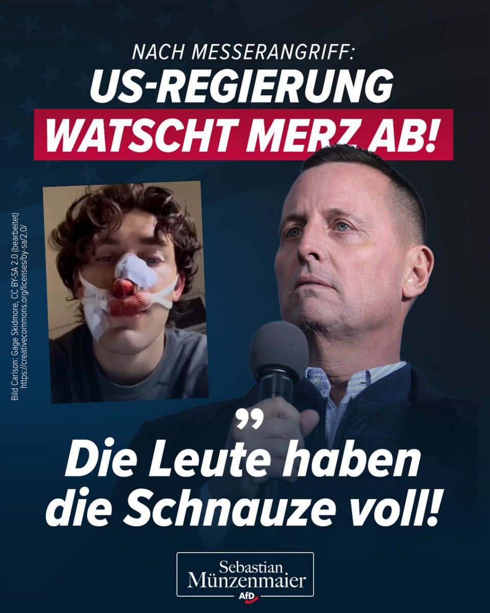 Trump-Berater Richard Grenell unterstützte ihn: „Friedrich Merz muss verstehen, dass die Deutschen die Schnauze voll haben!“
t.me/infokanal_muen…