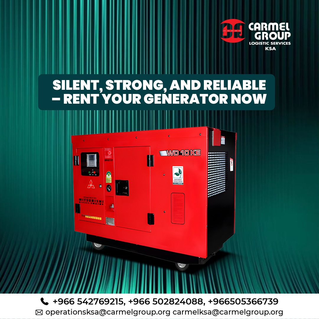 services95671's tweet image. Rent Your Generator Now in KSA! 🔌
📞 Call Us Today:
+966 542769215 | +966 502824088 | +966 505366739
📧 Email: operationsksa@carmelgroup.org
| carmelsa@carmelgroup.org
🌐 Visit us: carmelgroup.org/ksa
#GeneratorRental #PowerSolutions #KSAProjects #EquipmentRental