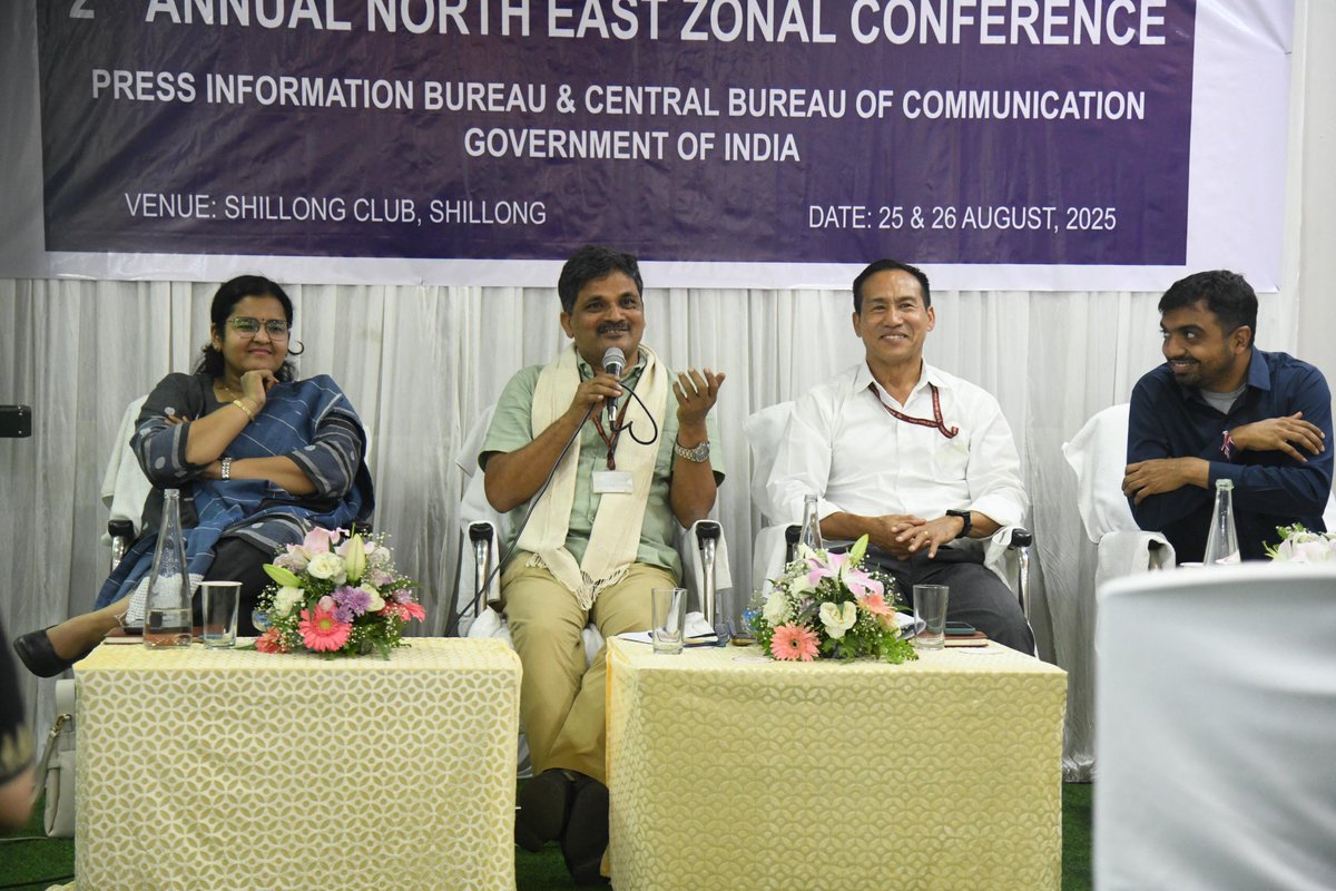 PIB_Guwahati's tweet photo. Day 2 of the 2nd Annual #NorthEast Zonal Conference of PIB and CBC is underway. The session began with presentations on Best Practices in PIB #NEZone by PIB Guwahati & branch offices, highlighting issues, challenges and solutions for better outcomes.
The day also features workshops on Social Media, #PFMS and Accounting, basics of #GeM and #Swachhta activities.
@PIB_India @MIB_India