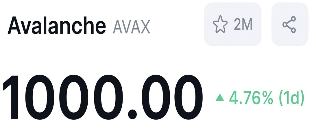LIKE/RT if you believe Avalanche ($AVAX) is going to $1,000!