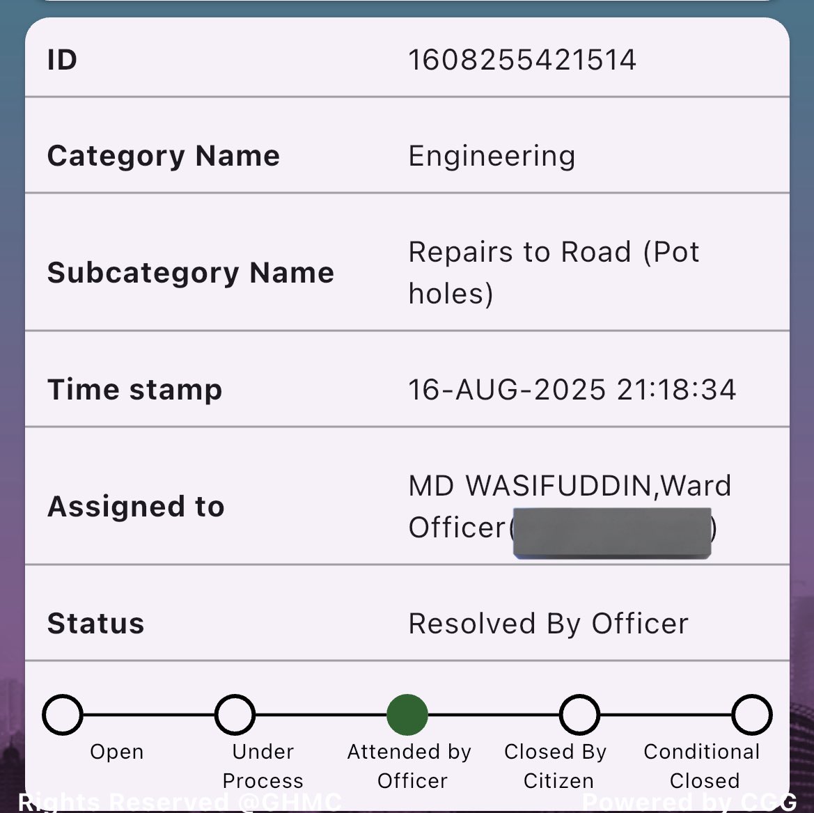 Vishal (@polamvisha26332) on Twitter photo 🚨#MyGHMCApp Grievance – Aug 16
❌Closed without fix – Aug 21
SANCTIONED isn’t FIXED
Excuse was rains, no rains since days
📅Aug 26 – Still no FIX
Is this how v get #PotholeFree #HyderabadRoads?
<a href="/GHMCOnline/">GHMC</a> <a href="/CommissionrGHMC/">Commissioner GHMC</a> <a href="/vinay_vangala/">Vinay Vangala</a> <a href="/TelanganaCMO/">Telangana CMO</a> <a href="/KTRBRS/">KTR</a> <a href="/swachhhyd/">Shaandaar Hyderabad</a> 🚨#MyGHMCApp Grievance – Aug 16
❌Closed without fix – Aug 21
SANCTIONED isn’t FIXED
Excuse was rains, no rains since days
📅Aug 26 – Still no FIX
Is this how v get #PotholeFree #HyderabadRoads?
<a href="/GHMCOnline/">GHMC</a> <a href="/CommissionrGHMC/">Commissioner GHMC</a> <a href="/vinay_vangala/">Vinay Vangala</a> <a href="/TelanganaCMO/">Telangana CMO</a> <a href="/KTRBRS/">KTR</a> <a href="/swachhhyd/">Shaandaar Hyderabad</a>