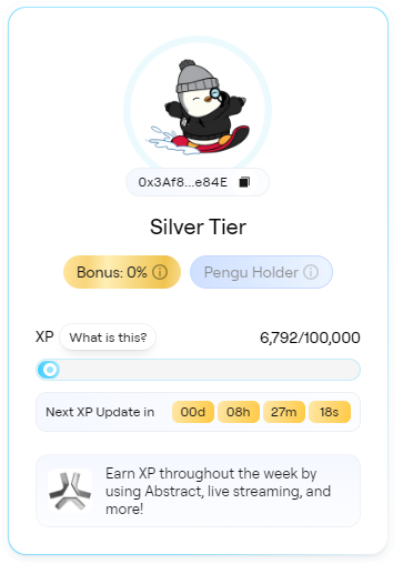 phamanh1113392's tweet image. &quot;Still figuring out the best way to grind XP on Abstract 👀
Anyone got tips to level up faster? 🚀 #AbstractCommunity&quot;