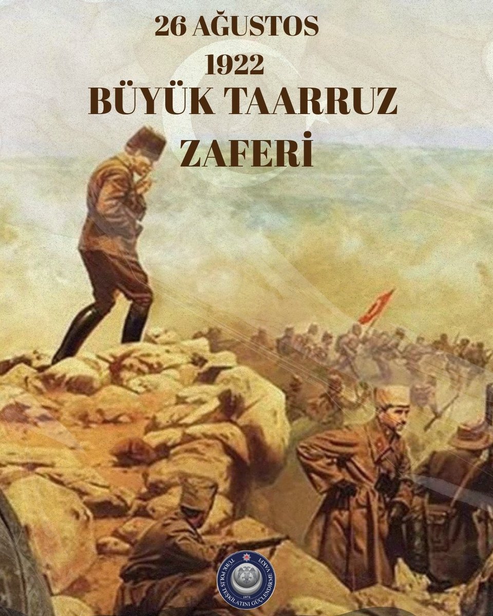 Büyük Taarruz, milletimizin  bağımsızlık iradesinin ve sarsılmaz iradesinin nişanesidir. Büyük Taarruz'un 103. yıldönümünde aziz şehitlerimizi, kahraman gazilerimizi rahmet ve minnetle anıyoruz. 🇹🇷 🇹🇷