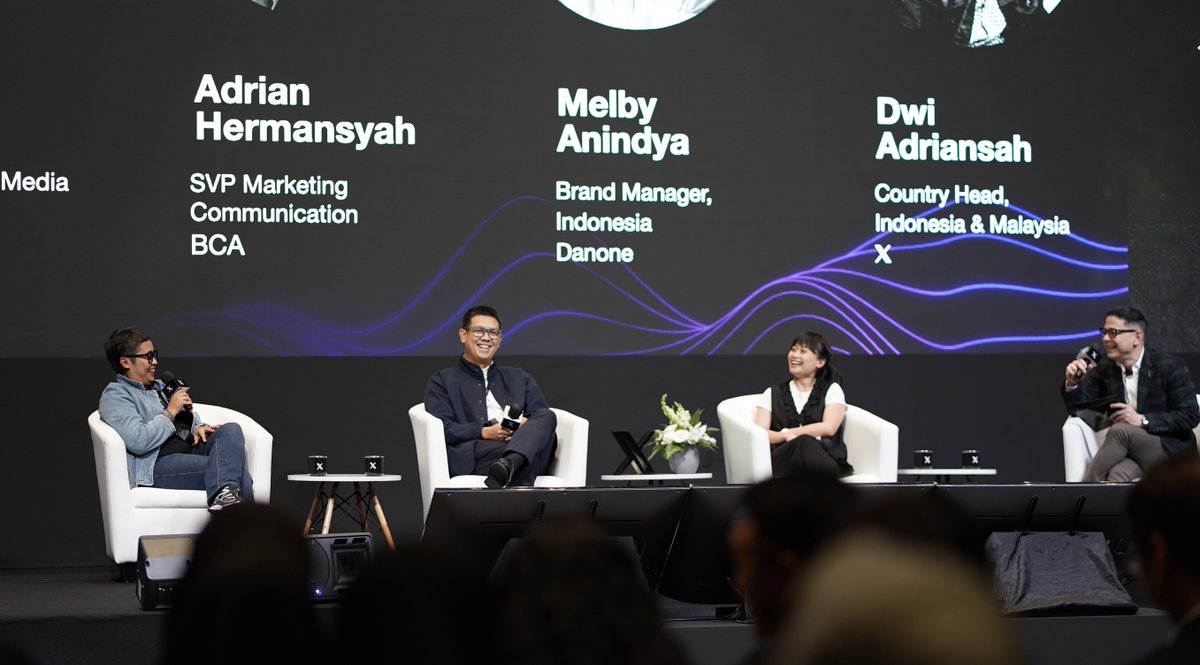 XMarketingSEA's tweet image. Last week, the 𝕏 team met with a packed house of advertisers in Jakarta, Indonesia to discuss how brands can win on 𝕏 by moving with culture and applying our latest solutions with the integration of @grok.

Terima kasih to all our fellow panelists for sharing your experiences…