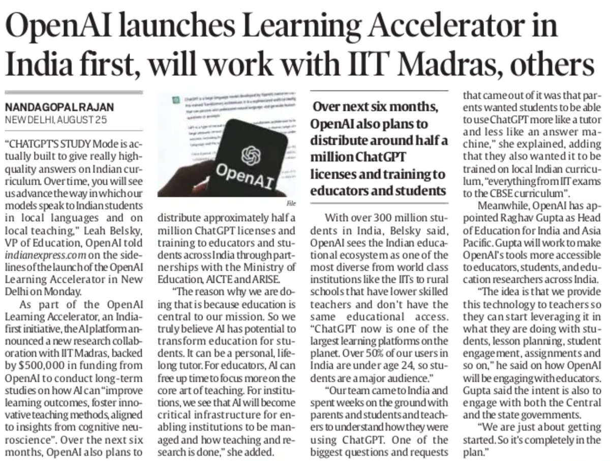 From launching AI-driven learning accelerators with OpenAI to creating innovative courses, IIT Madras has been forming partnerships that bring cutting-edge pedagogy and industry relevance into Indian classrooms.