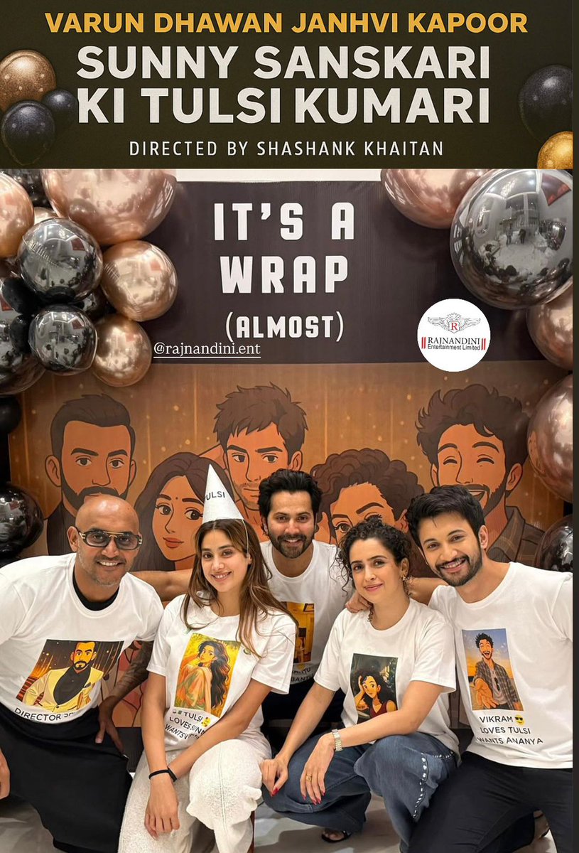 rajnandini_ent's tweet image. Sunny, Sanskari &amp;amp; Tulsi – it’s (almost) a WRAP! 🎬✨ #SunnySanskariKiTulsiKumari #varundhawan #JhanviKapoor #movie #bollywoodnews #bollywoodnewsupdate @Varun_dvn