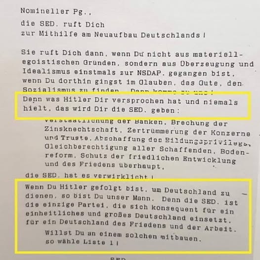 Ein Dokument aus der Frühzeit der SED.

Der Text ist archiviert bei Erhart Neubert und stammt aus dem Jahr 1946, Anlass dafür waren die Landtagswahlen. Verfasst hat das Klaus Bunzel vom SED Kreisverband Sonneberg.

<a href="/dieLinke/">Die Linke</a> <a href="/dielinkebt/">Die Linke im Bundestag</a>