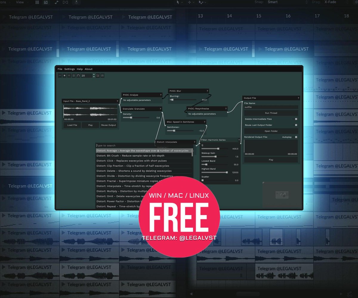 LEGAL_VST's tweet image. SoundThread UI for CDP by Jonathan Higgins — FREE modular UI 🎛️🧩  
Node-based interface for the Composers Desktop Project 
macOS, Windows &amp;amp; Linux (Standalone)  
🔗 github.com/j-p-higgins/So…  

#sounddesign #freeaudiotools #opensource
More freeware 👉 linktr.ee/legalvst